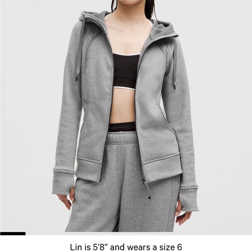 lululemon full length full zip hooded scuba